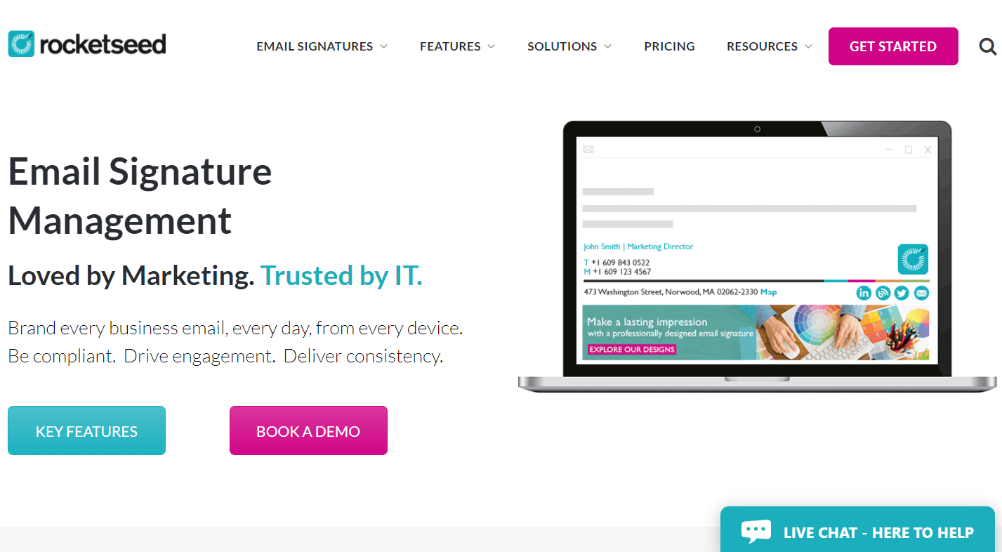 Generatore di firme e-mail Rocketseed