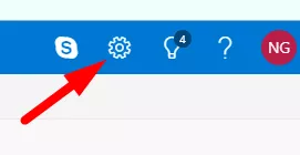 브라우저에서 Outlook 설정 열기