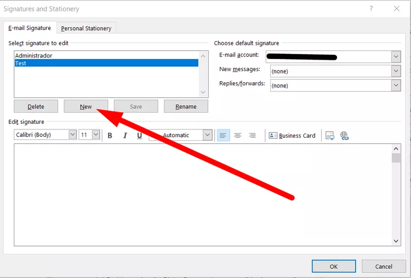 Outlook 2016에 서명 추가