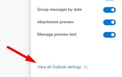 모든 Outlook 설정 보기