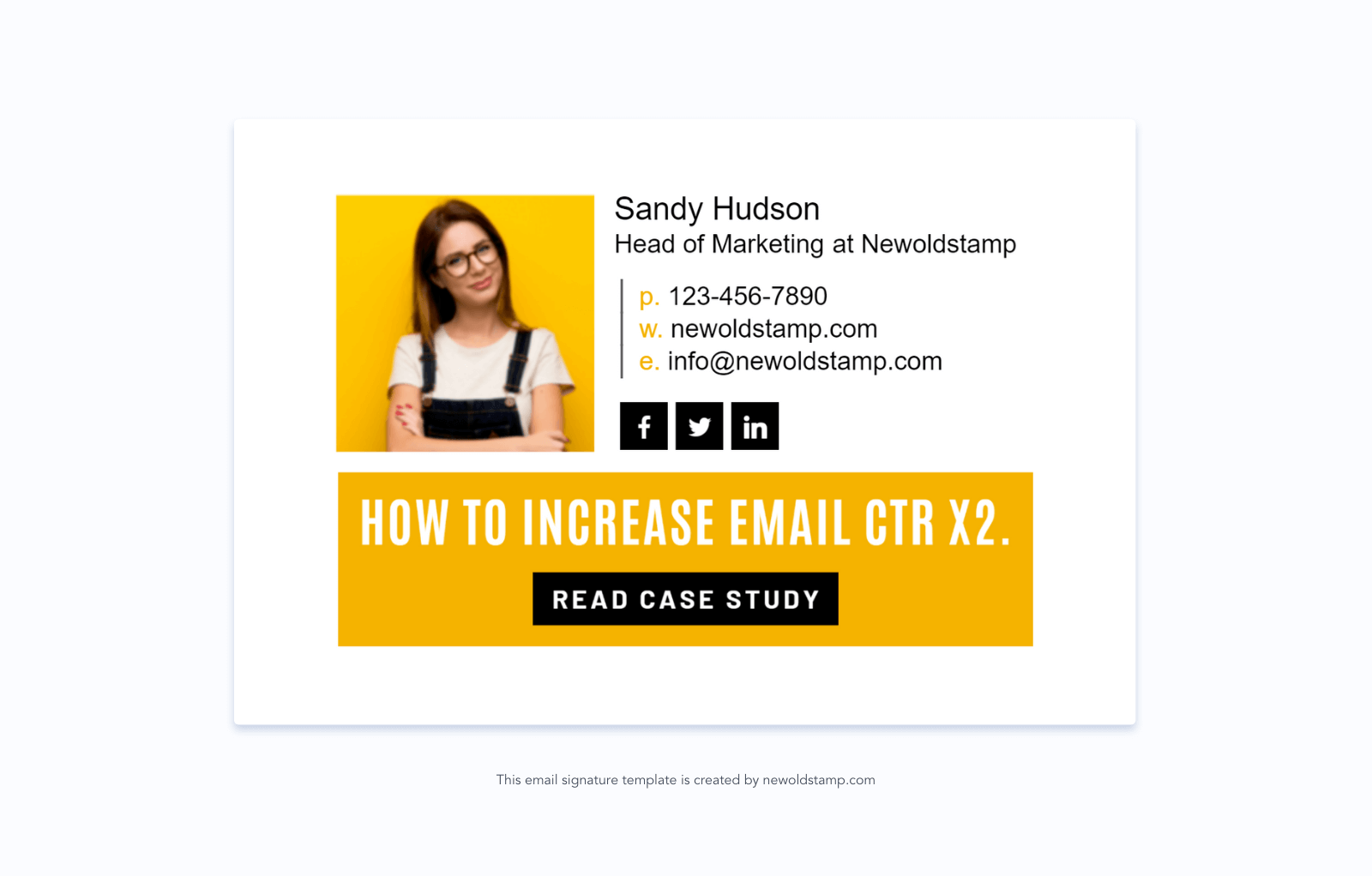 Exemplo de assinatura de e-mail profissional