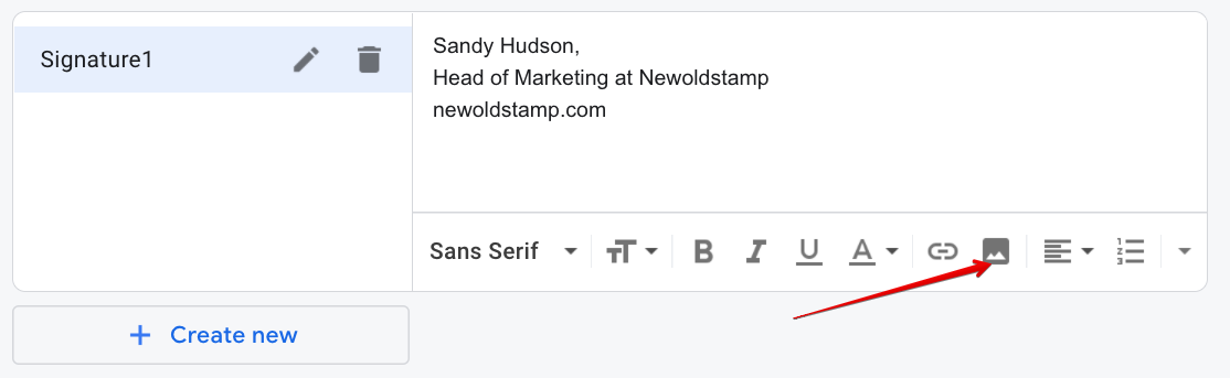 assinatura de e-mail Gmail