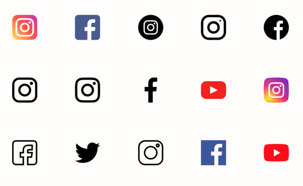 Exemple de pictograme pentru rețelele sociale disponibile online