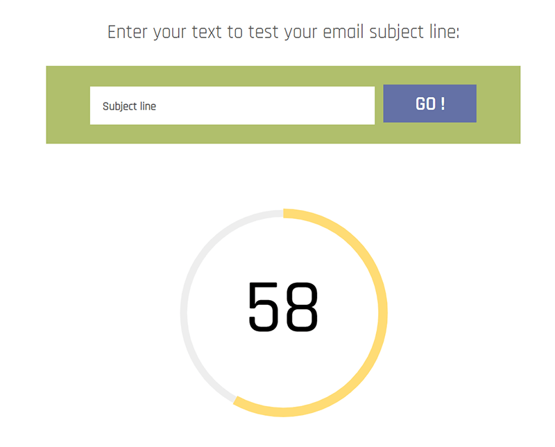 Avaliador de linha de assunto de e-mail