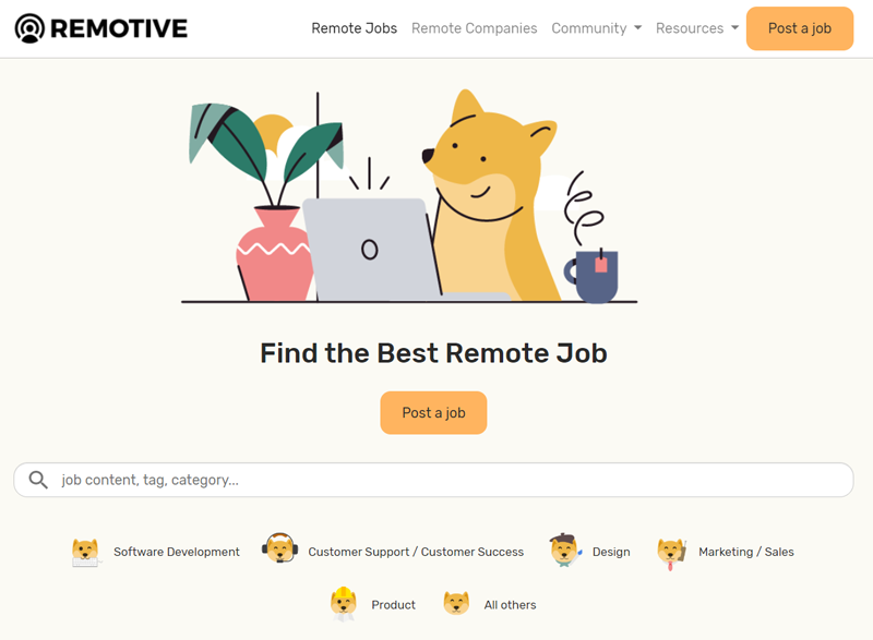 Pagina de pornire Remotive