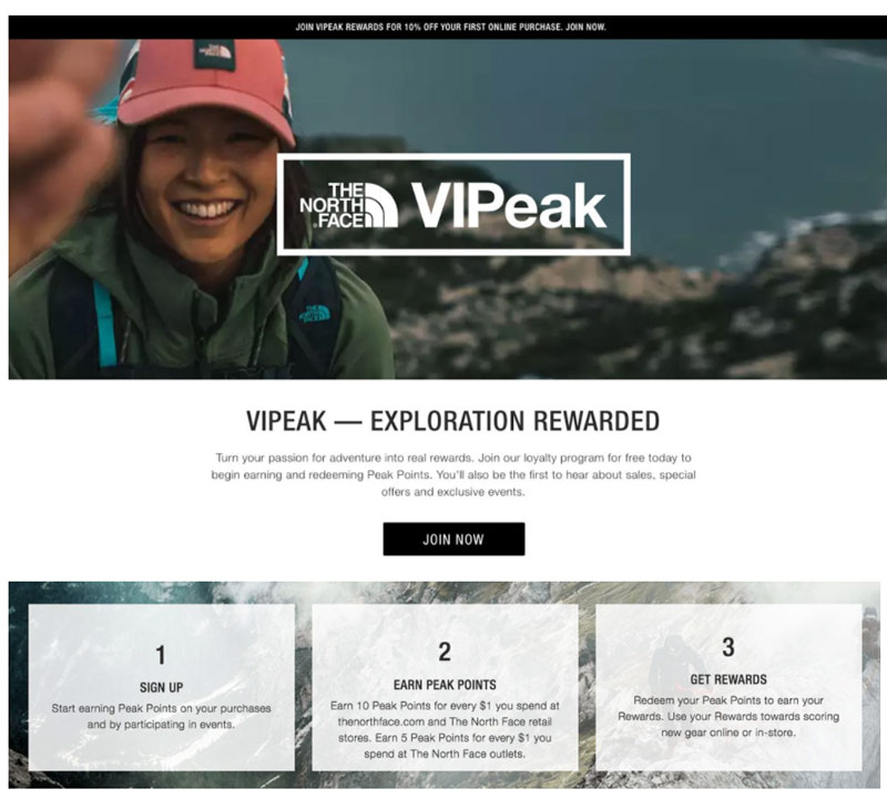 Le programme de fidélité The North Face