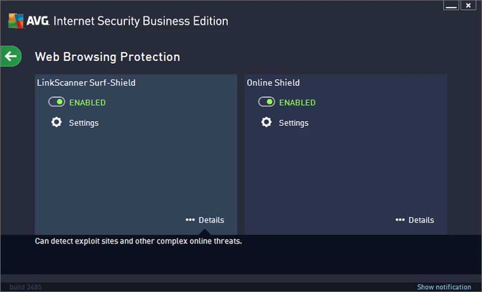 <p><i><span style="font-weight: 400;">Perlindungan penjelajahan web di </span></i><a href="https://www.capterra.com/p/199318 /AVG-Internet-Security-Business-Edition/"><i><span style="font-weight: 400;">AVG Internet Security Business Edition</span></i></a><i>< span style="font-weight: 400;"> (</span></i><a href="https://www.capterra.com/p/199318/AVG-Internet-Security-Business-Edition/ "><i><span style="font-weight: 400;">Sumber</span></i></a><i><span style="font-weight: 400;")</ span></i></p> <p><i><span style="font-weight: 400;">Web-browsing protection in </span></i><a href="https://www.capterra.com/p/199318/AVG-Internet-Security-Business-Edition/"><i><span style="font-weight: 400;">AVG Internet Security Business Edition</span></i></a><i><span style="font-weight: 400;"> (</span></i><a href="https://www.capterra.com/p/199318/AVG-Internet-Security-Business-Edition/"><i><span style="font-weight: 400;">Source</span></i></a><i><span style="font-weight: 400;">)</span></i></p>