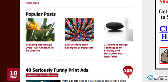 depot desainer web Popular Posts Are Listed Within Content On The Web Designer Depot Homepage