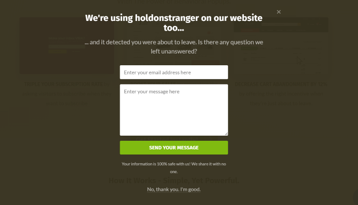 Holdonstranger 的退出意圖彈出示例