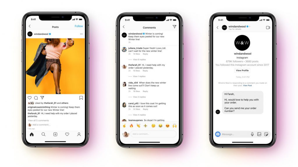 Instagram-Statistiken: Messenger für Instagram