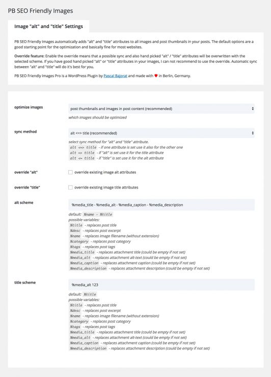 plugin pemasaran digital wordpress: gambar seo friendly