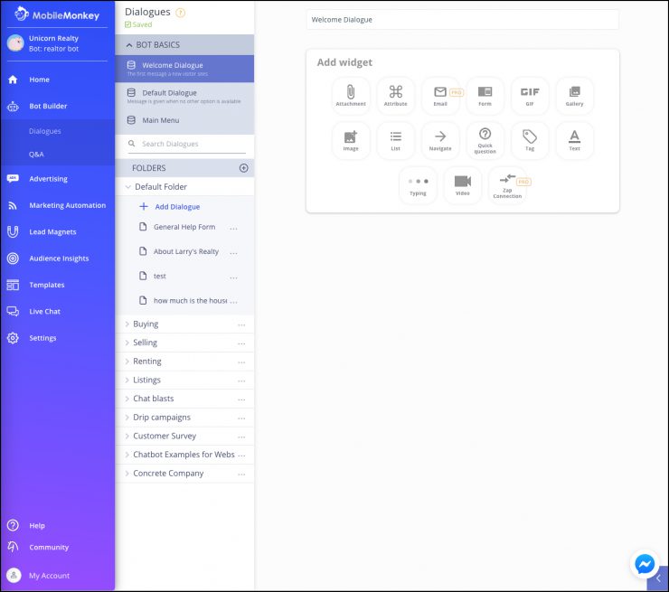 cara membuat chatbot - hanya widget