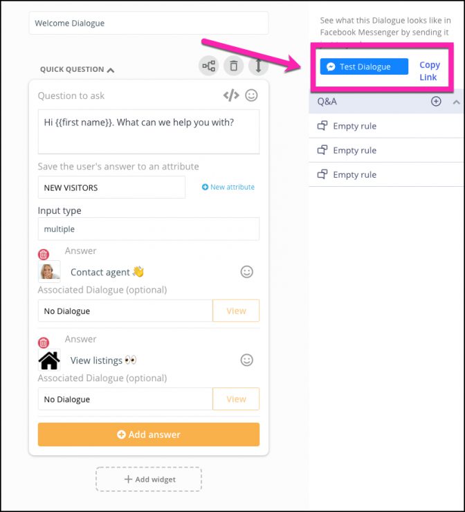 cara membuat chatbot - pembuat widget