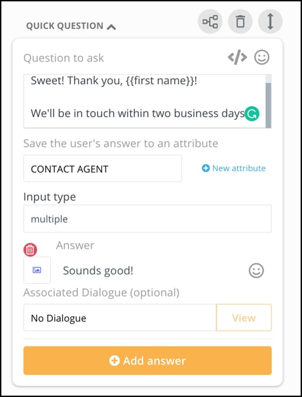cara membuat chatbot - konfirmasi