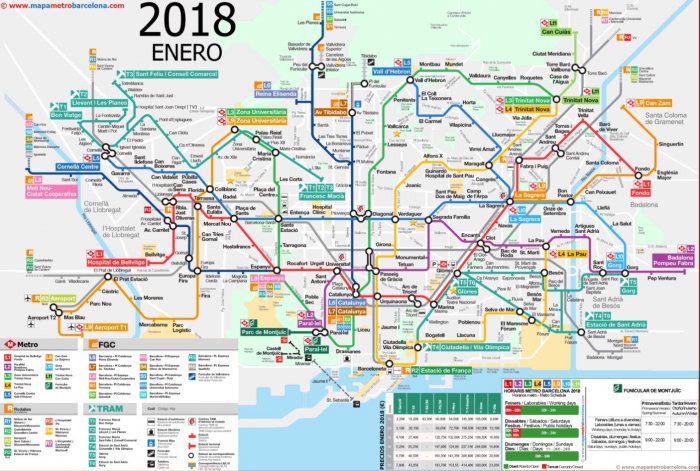 harta metroului barcelona