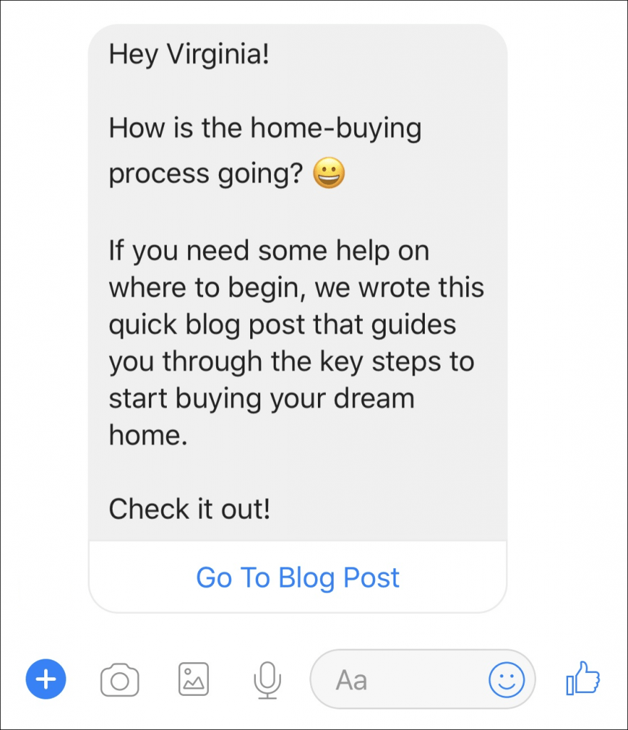 Campanie de picurare prin chatbot imobiliar 3