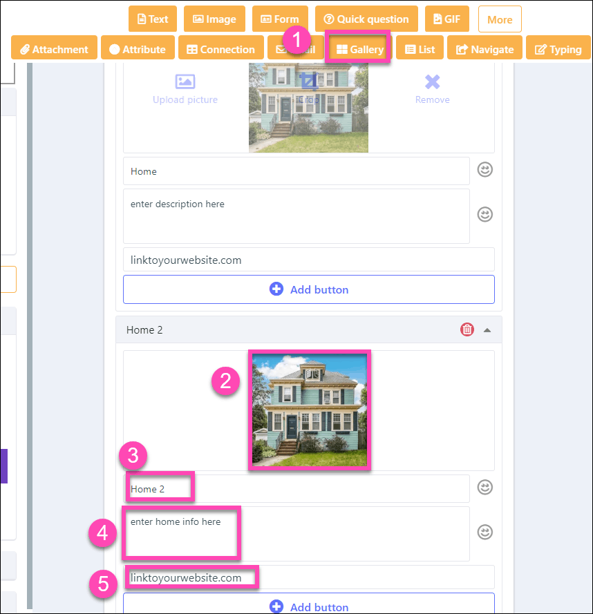 listări imobiliare galerie chatbot