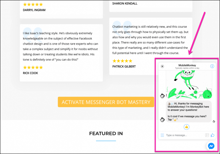 ภาพรวมช่องทาง Facebook Messenger การตอบสนองของวิดเจ็ตแชทของ Messenger