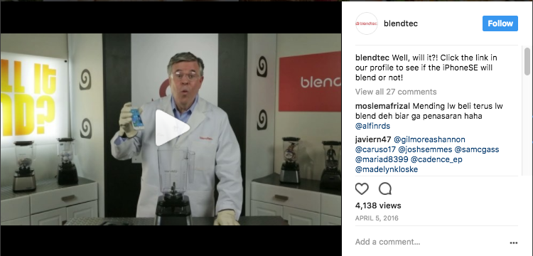 kleine Unternehmen, die viral wurden blendtec