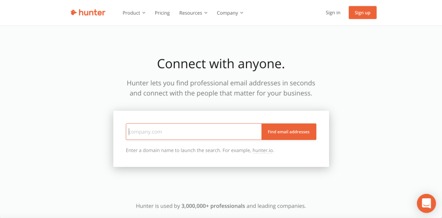 Hunter.io 电子邮件跟踪软件