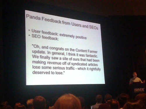 SMX West 2011: Matt Cutts Folie