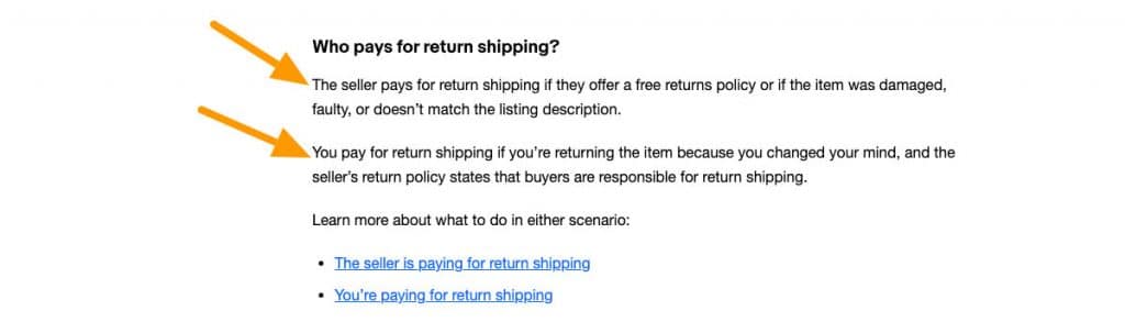Кто платит за возврат eBay