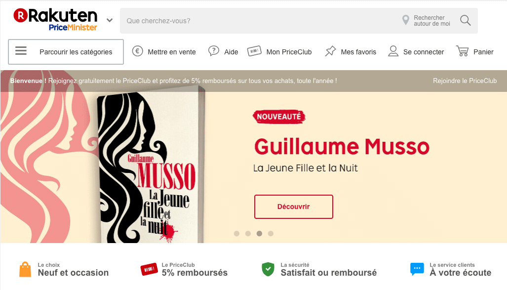 Europäische Marktplätze Rakuten Priceminister