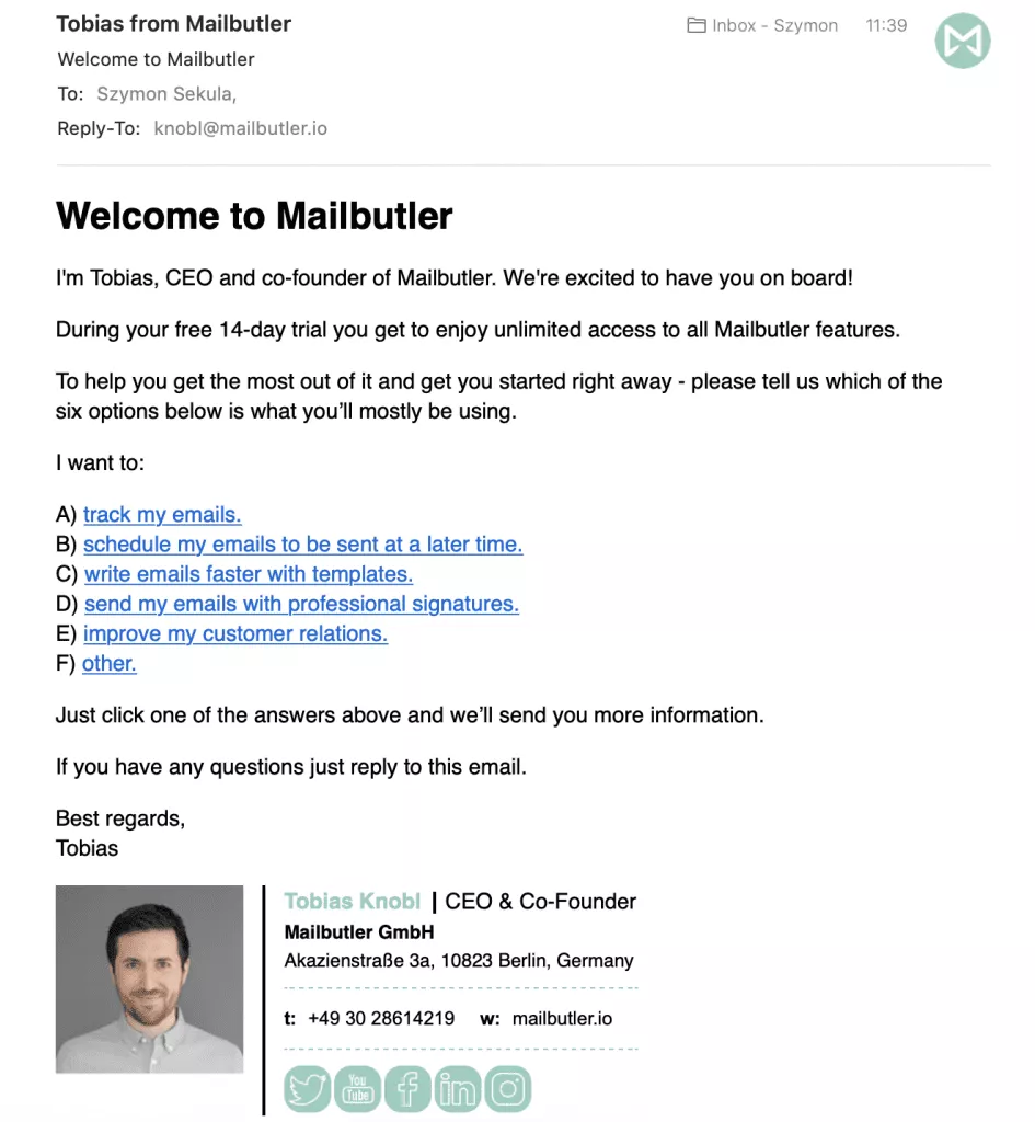 Mailbutler Email Orientasi SaaS Terbaik