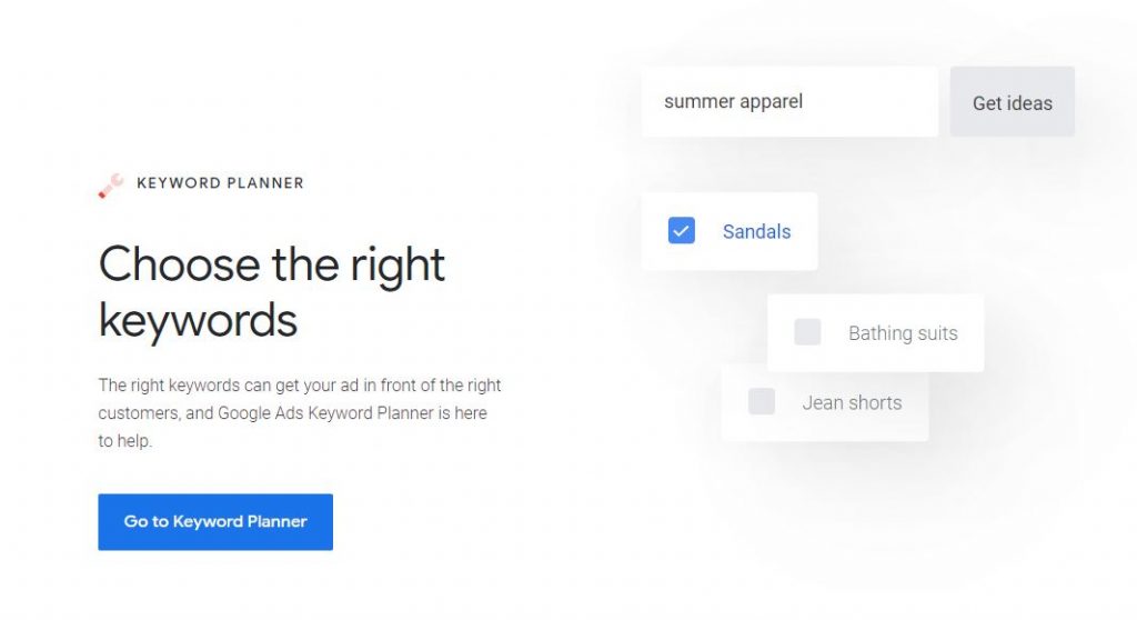 planificador de palabras clave de google