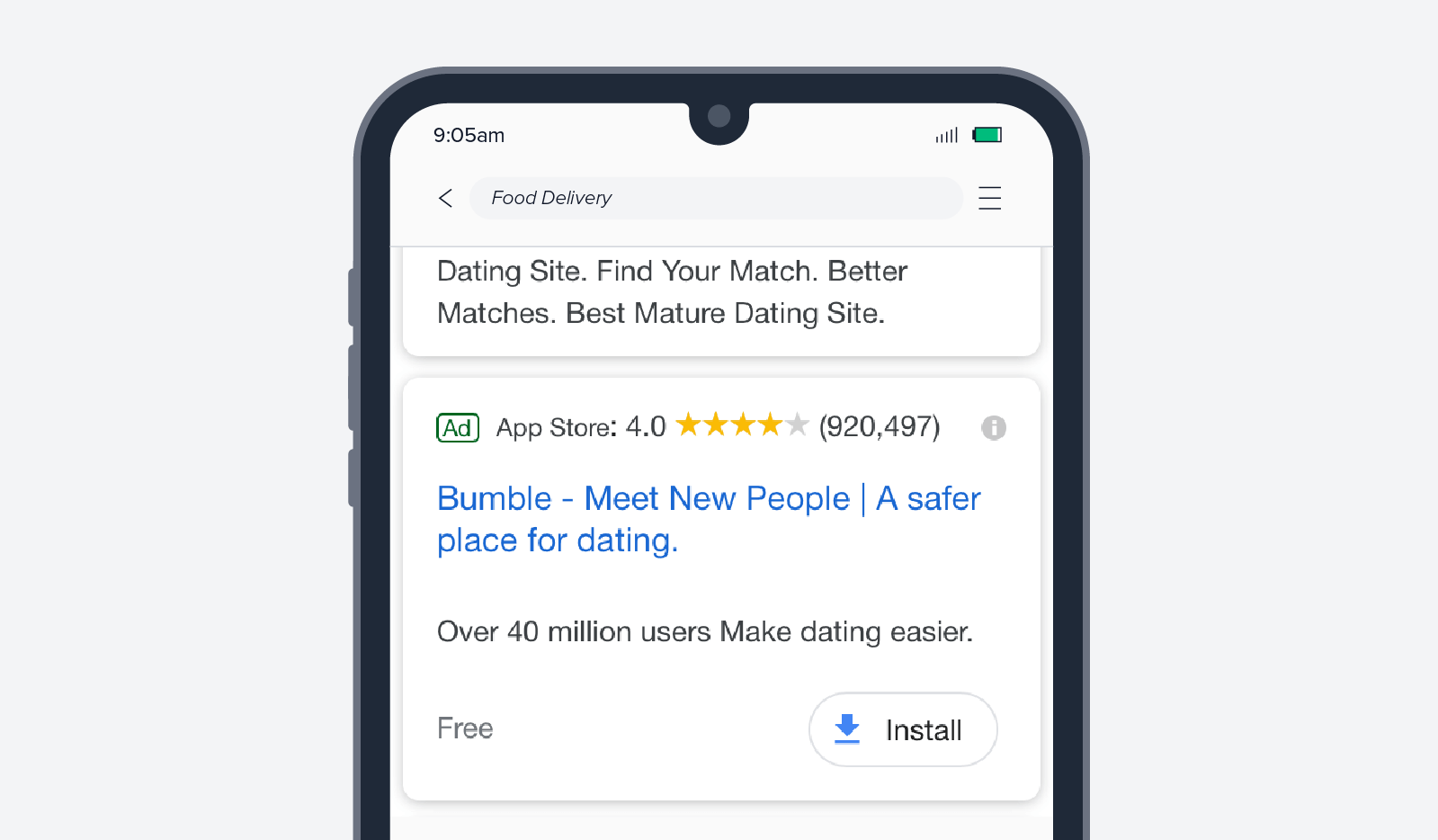 bumble app inall ad
