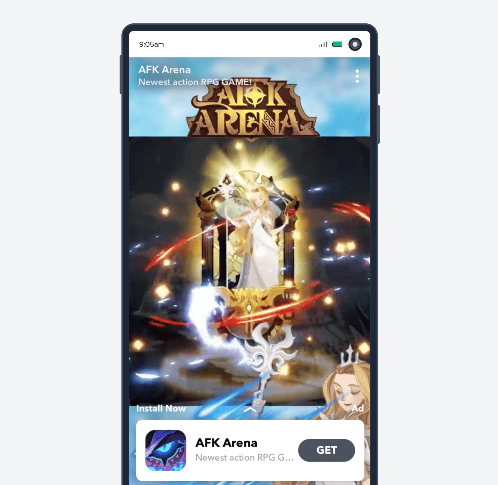 Reklama mobilna gier AFK arena