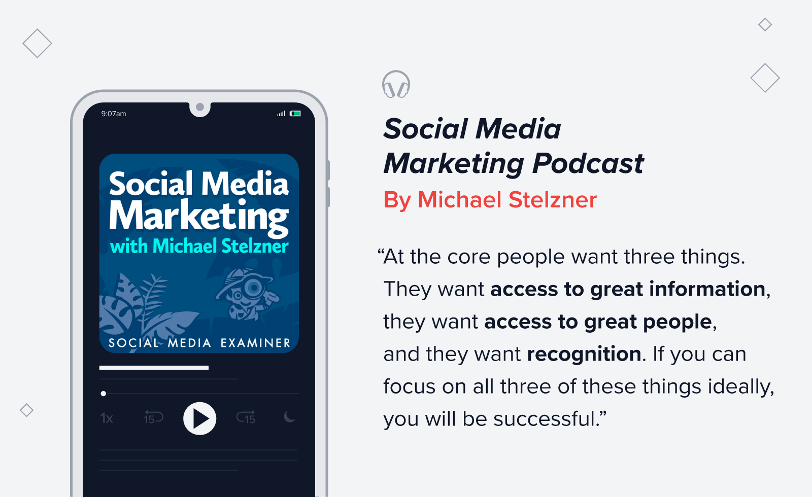 Social Media Marketing Podcast-Zitat