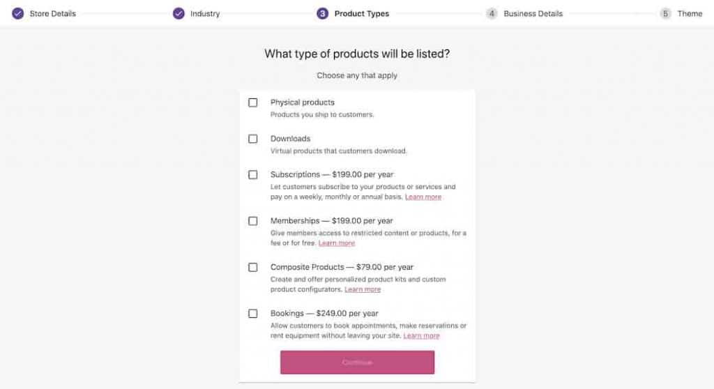Мастер настройки WooCommerce
