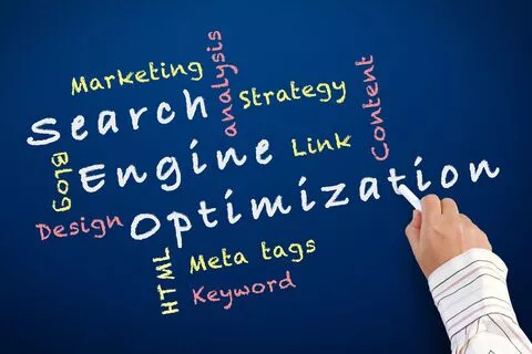 Search Engine Optimization on a Chalkboard