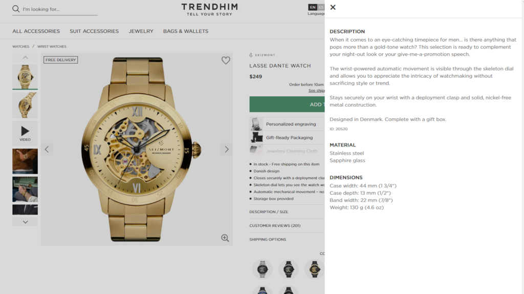 Wie schreibe ich eine Produktbeschreibung für eine Uhr?