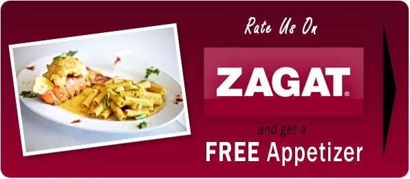 ในตัวอย่างนี้ Trattoria ของ Disalvo เสนออาหารเรียกน้ำย่อยฟรีเพื่อแลกกับรีวิว Zagat