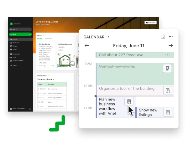 <p style="text-align: center;"><span style="font-weight: 400;">Integrando calendario en </span><a href="https://www.capterra.com/p/ 212257/Evernote/"><span style="font-weight: 400;">Equipos de Evernote</span></a><span style="font-weight: 400;"> (</span><a href ="https://www.capterra.com/p/212257/Evernote/"><span style="font-weight: 400;">Fuente</span></a><span style="font-weight : 400;">)</span></p> <p style="text-align: center;"><span style="font-weight: 400;">Integrating calendar in </span><a href="https://www.capterra.com/p/212257/Evernote/"><span style="font-weight: 400;">Evernote Teams</span></a><span style="font-weight: 400;"> (</span><a href="https://www.capterra.com/p/212257/Evernote/"><span style="font-weight: 400;">Source</span></a><span style="font-weight: 400;">)</span></p>