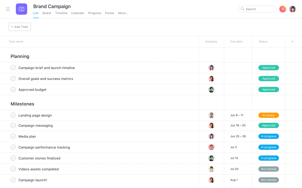 <p><span style="font-weight: 400;">Creación de listas de tareas en </span><a href="https://www.capterra.com/p/120550/Asana"><span style= "font-weight: 400;">Asana </span></a><span style="font-weight: 400;">(</span><a href="https://www.capterra.com /p/120550/Asana"><span style="font-weight: 400;">Fuente</span></a><span style="font-weight: 400;">)</span></ p> <p><span style="font-weight: 400;">Creating task lists in </span><a href="https://www.capterra.com/p/120550/Asana"><span style="font-weight: 400;">Asana </span></a><span style="font-weight: 400;">(</span><a href="https://www.capterra.com/p/120550/Asana"><span style="font-weight: 400;">Source</span></a><span style="font-weight: 400;">)</span></p>