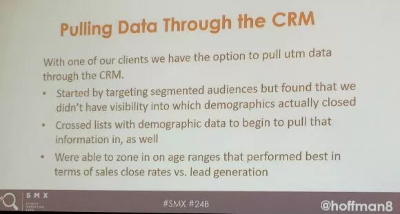 diapositiva di estrazione dei dati tramite il CRM