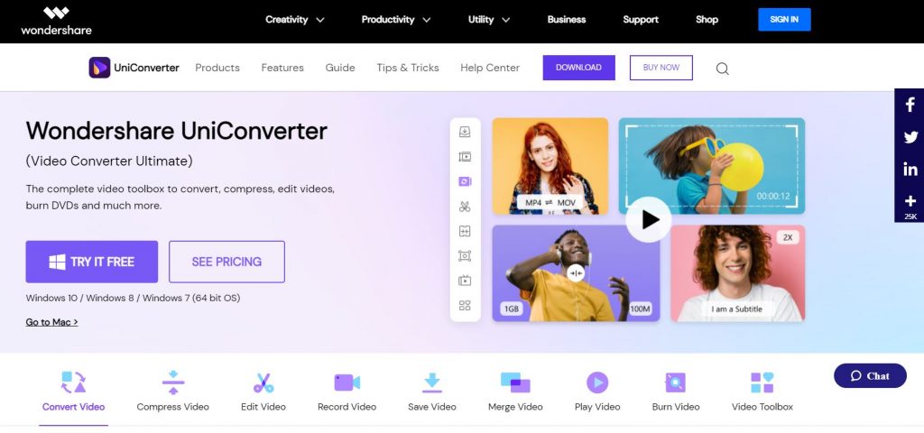 uniConverter หน้าแรก
