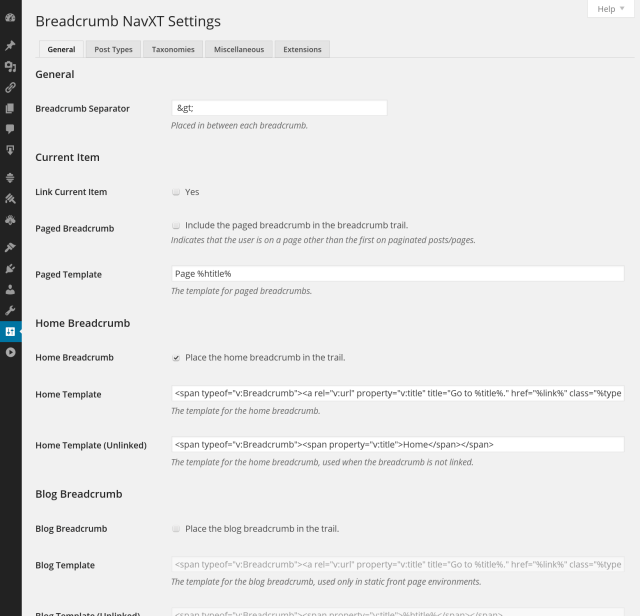 如何使用 Breadcrumb NavXT 插件