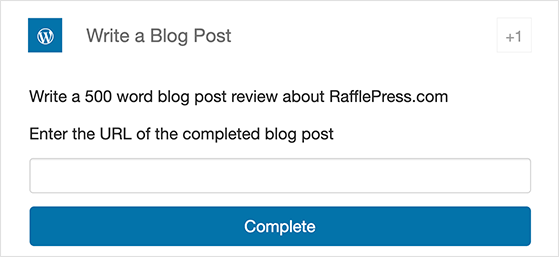 scrivi-un-post-blog - RafflePress RafflePress write a blog post action