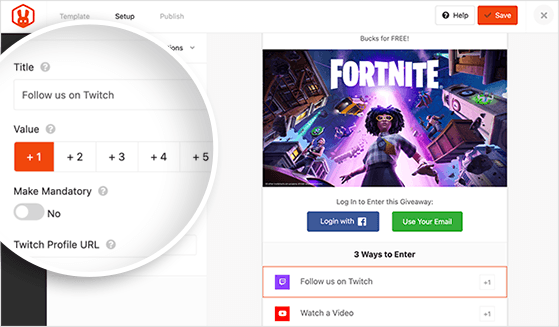follow-on-twitch-giveaway-azione - RafflePress Twitch giveaway with RafflePress