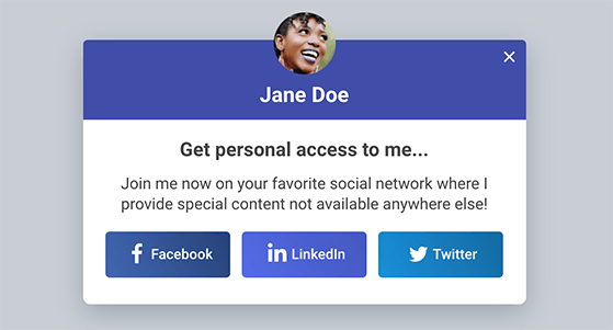 add-linkedin-popup-to-website - RafflePress Facebook WordPress popup