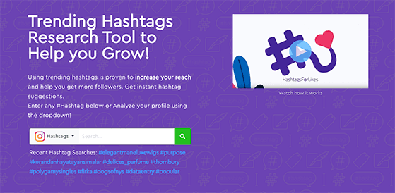 hashtagsforlikes-instagram-marketing-tools - RafflePress Instagram hashtags generator