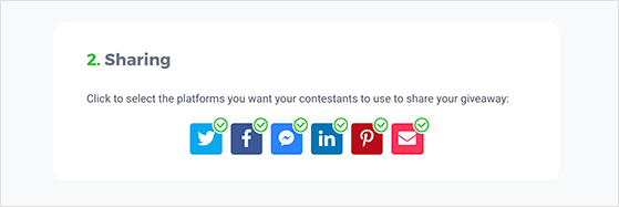 kingsumo-sharing-options - RafflePress Kingsumo review social share options