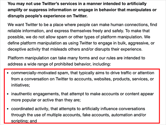 termos de serviço do twitter - RafflePress Twitter terms of service