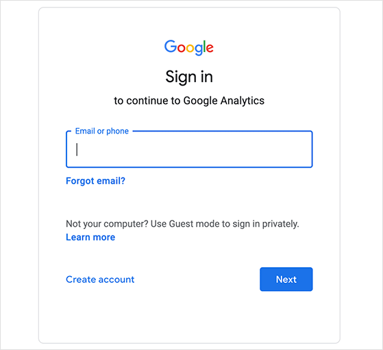 구글 애널리틱스 가입 - RafflePress sign up for a google analytics account