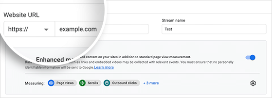 ga-stream-name-url - RafflePress Enter your website URL and name