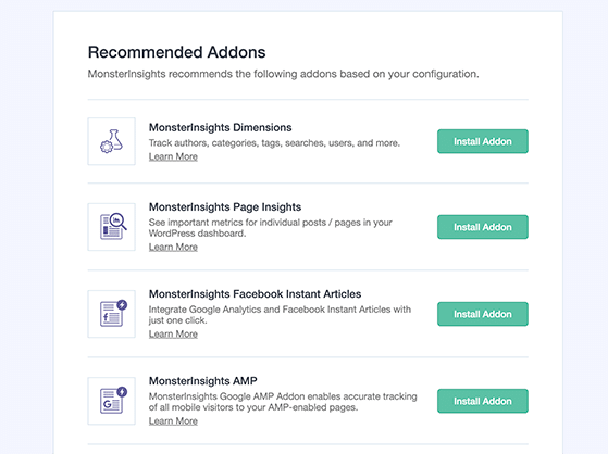 Monsterinsights-recommended-addons - RafflePress Install optional monsterinsights addons